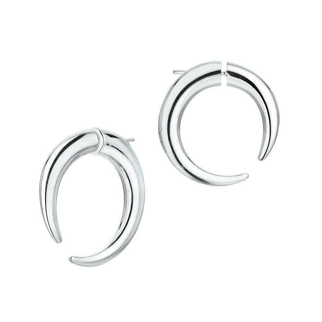 Shaun Leane Talon Sterling Silver Large Hoop Earring - Silver | IX Magazine