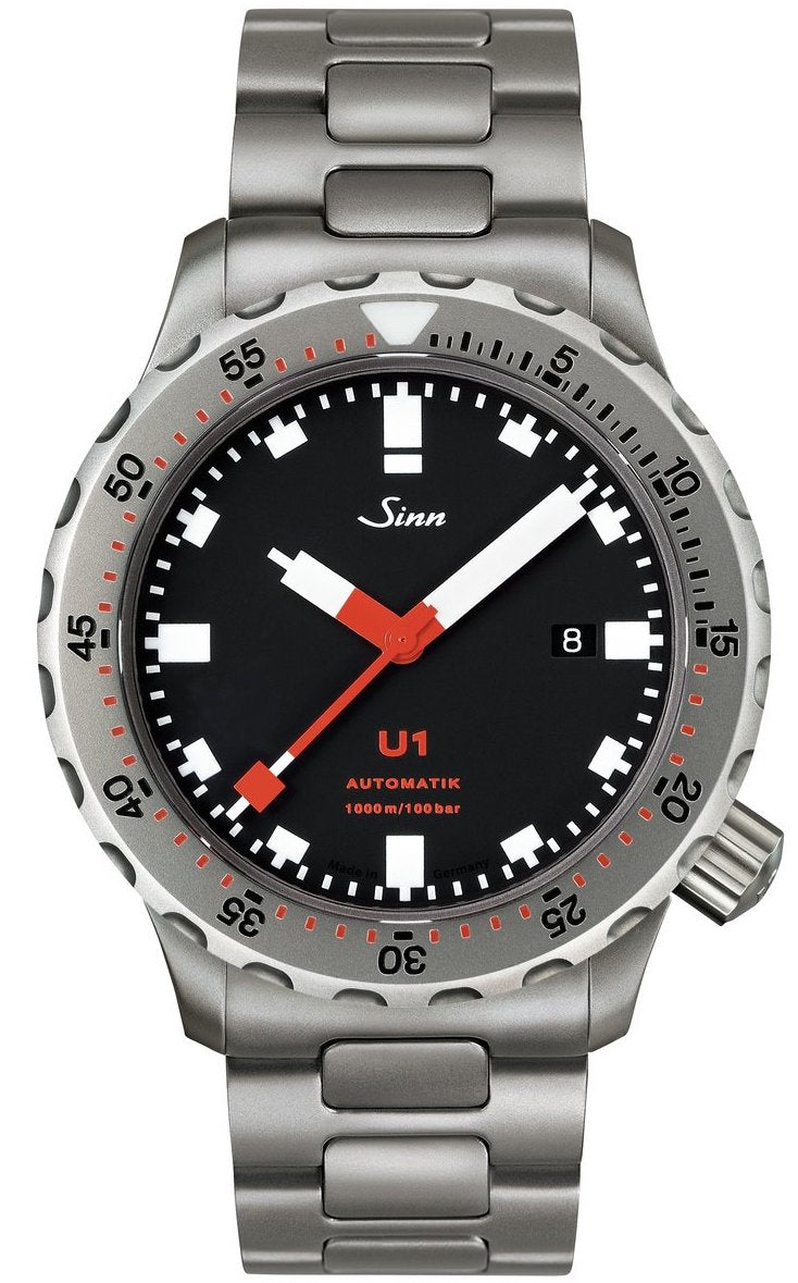 Sinn Watch U1 Tegiment H Link Bracelet - Black