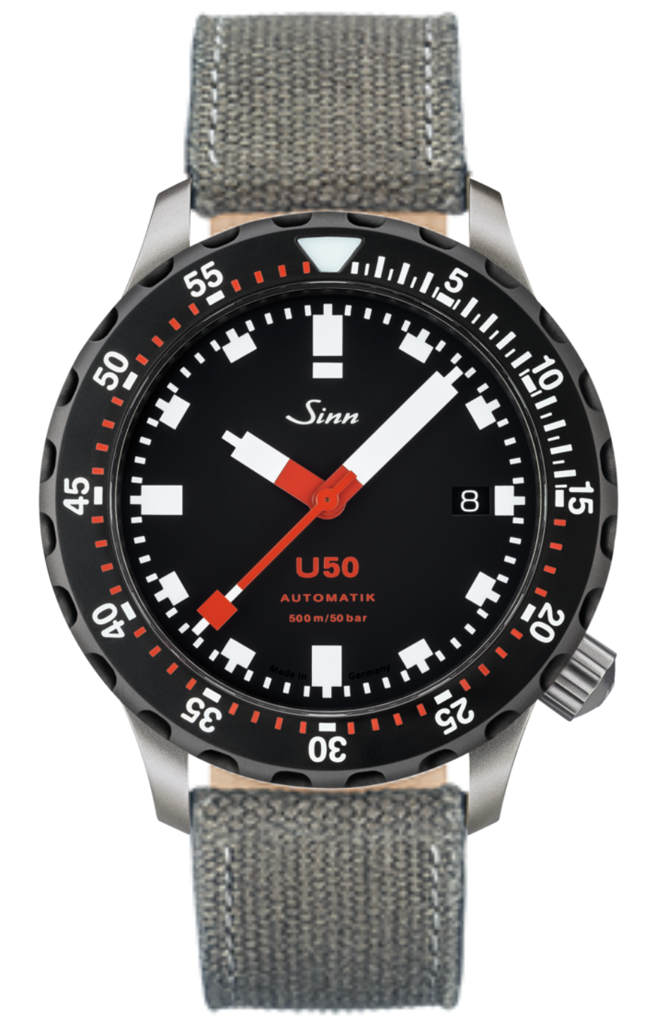 Sinn Watch U50 SDR Canvas Leather Grey - Black