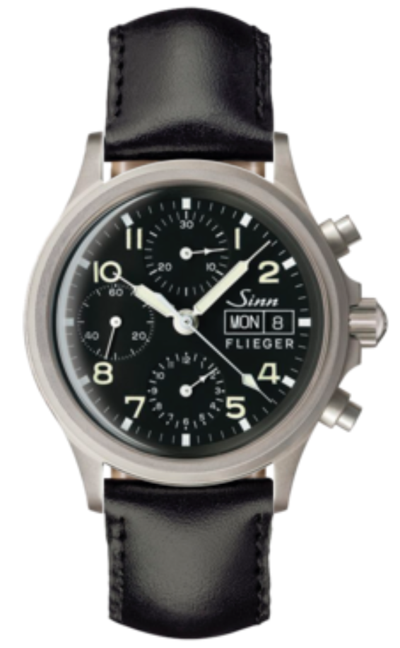 Sinn Watch 356 Pilot Cowhide Black - Black