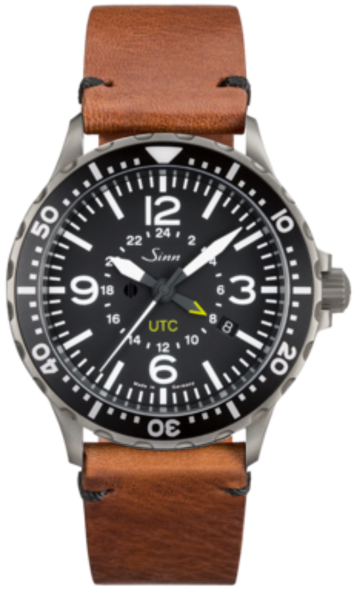 Sinn Watch 857 UTC Vintage Cowhide Brown - Black