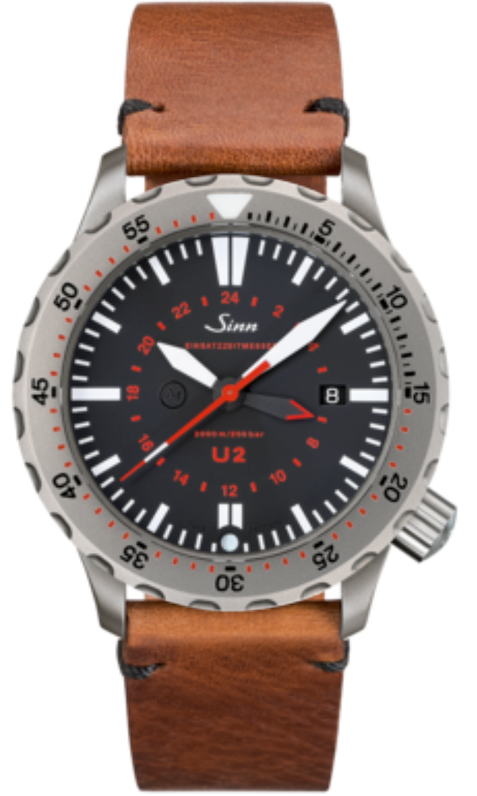 Sinn Watch U2 - EZM 5 Vintage Cowhide Brown - Black