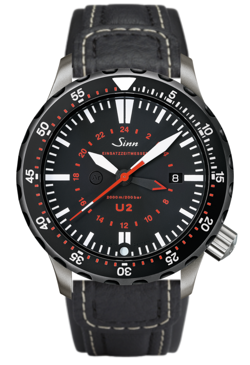 Sinn Watch U2 SDR - EZM 5 Leather - Black