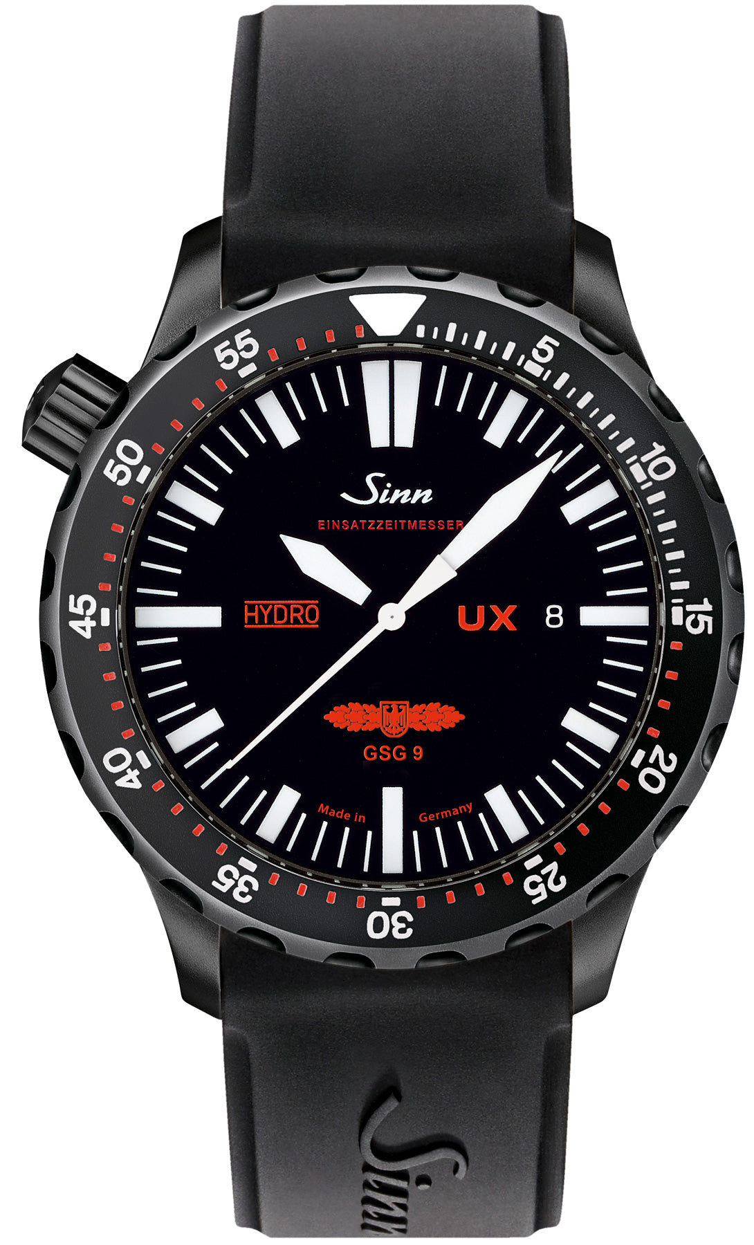 Sinn Watch UX S GSG 9 EZM 2B Black Silicone - Black
