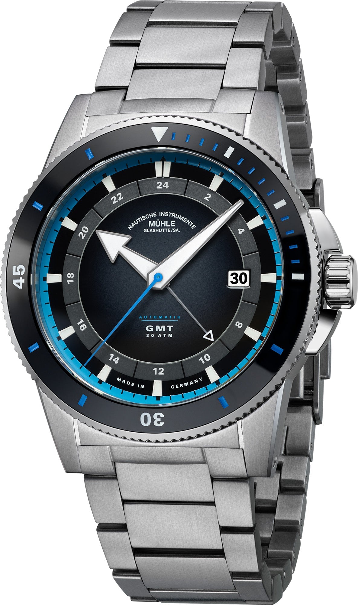 Muhle Glashutte Watch Sportivo Travel GMT Bracelet