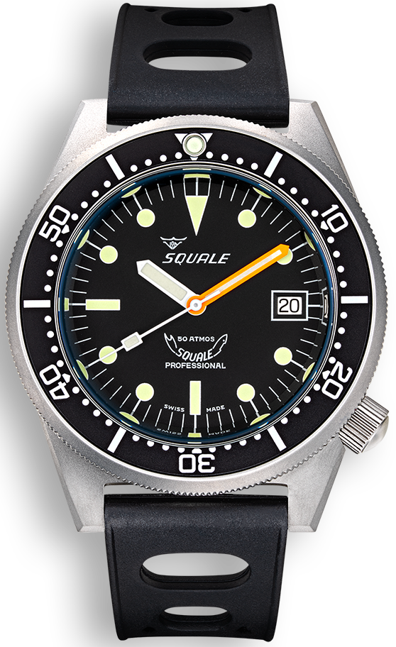 Squale Watch 1521 Black Blasted Rubber
