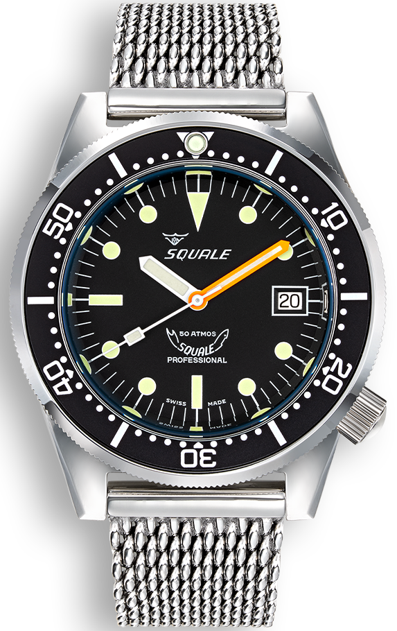 Squale Watch 1521 Classic Mesh - Black