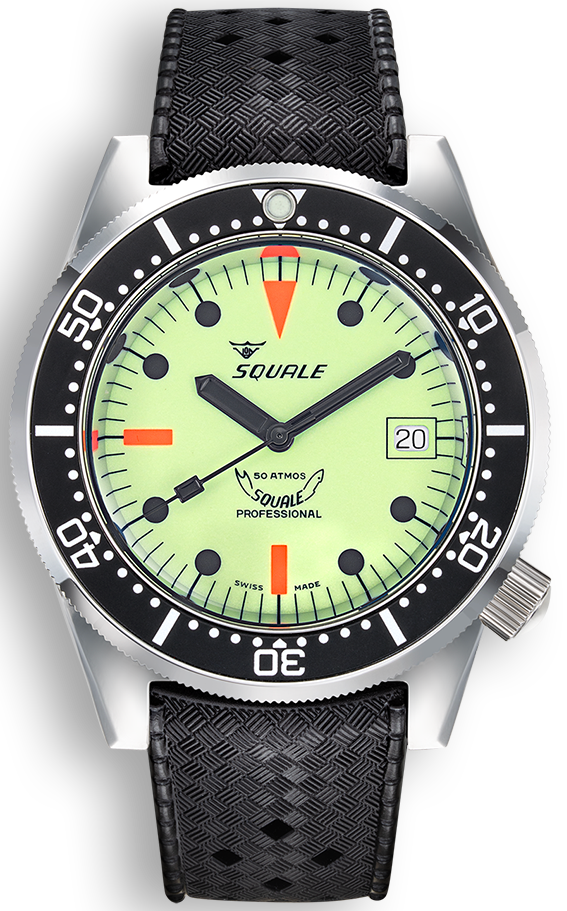 Squale Watch 1521 Full Luminous Rubber