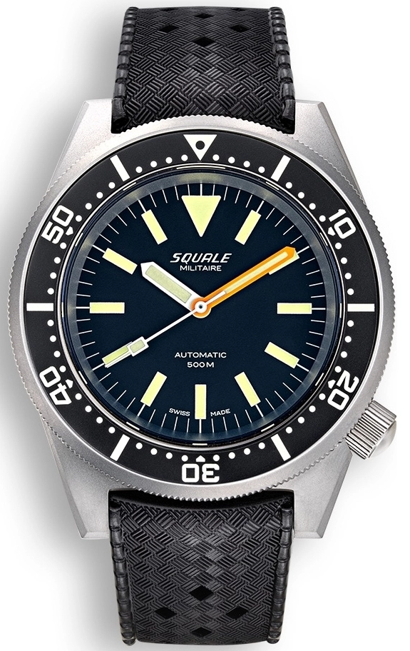 Squale Watch 1521 Militaire Steel Blasted Rubber