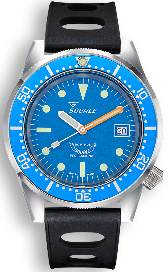 Squale Watch 1521 Ocean Rubber - Blue