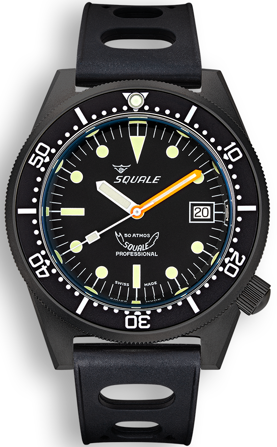 Squale Watch 1521 PVD Rubber - Black