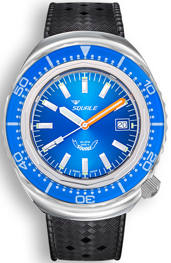 Squale Watch 2002 Blue Rubber
