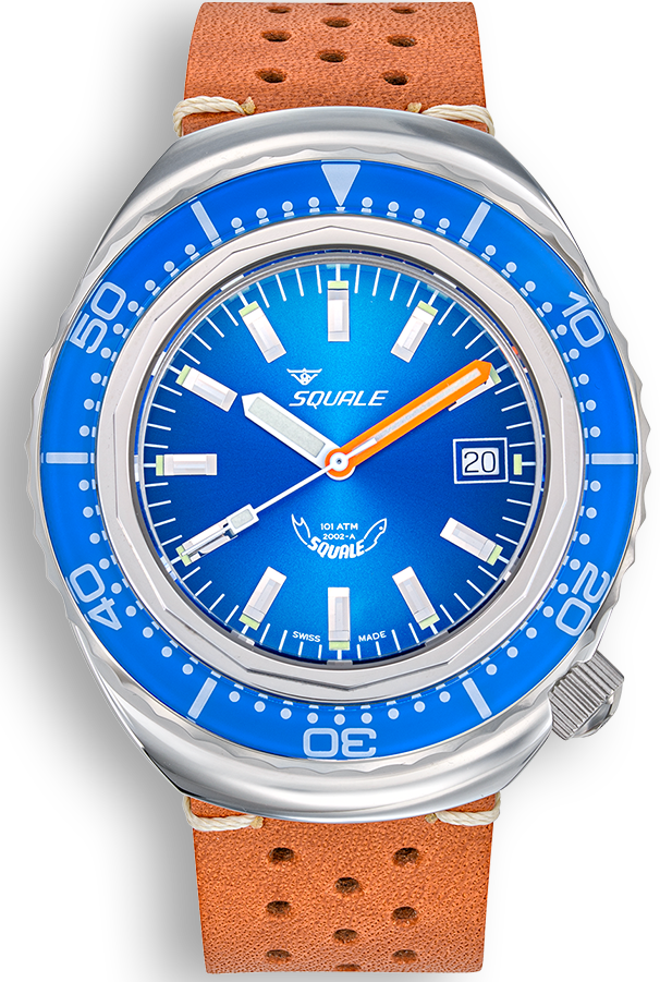 Squale Watch 2002 Blue Leather