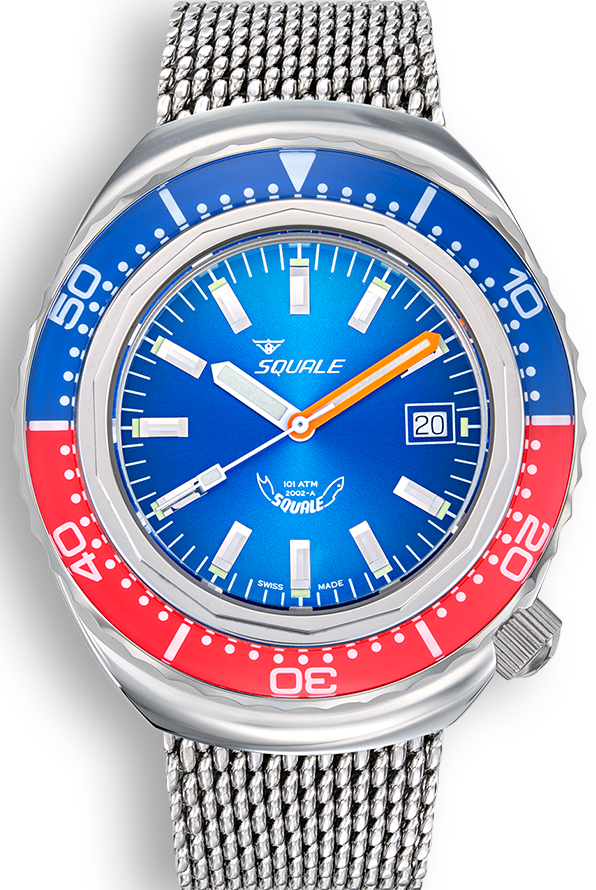Squale Watch 2002 Blue Red