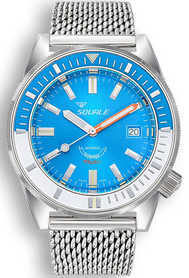 Squale Watch Matic Light Blue Mesh