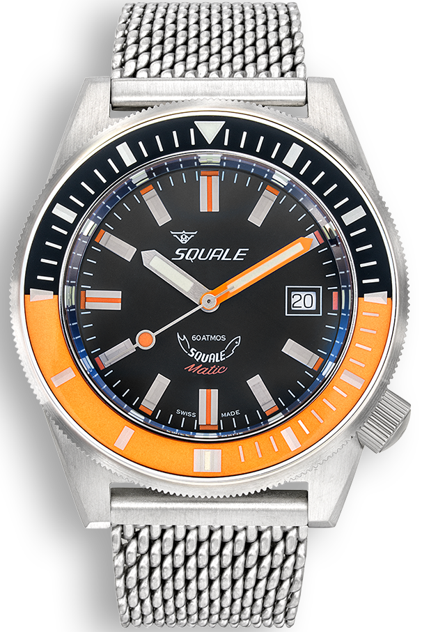 Squale Watch Matic Orange Mesh - Blue