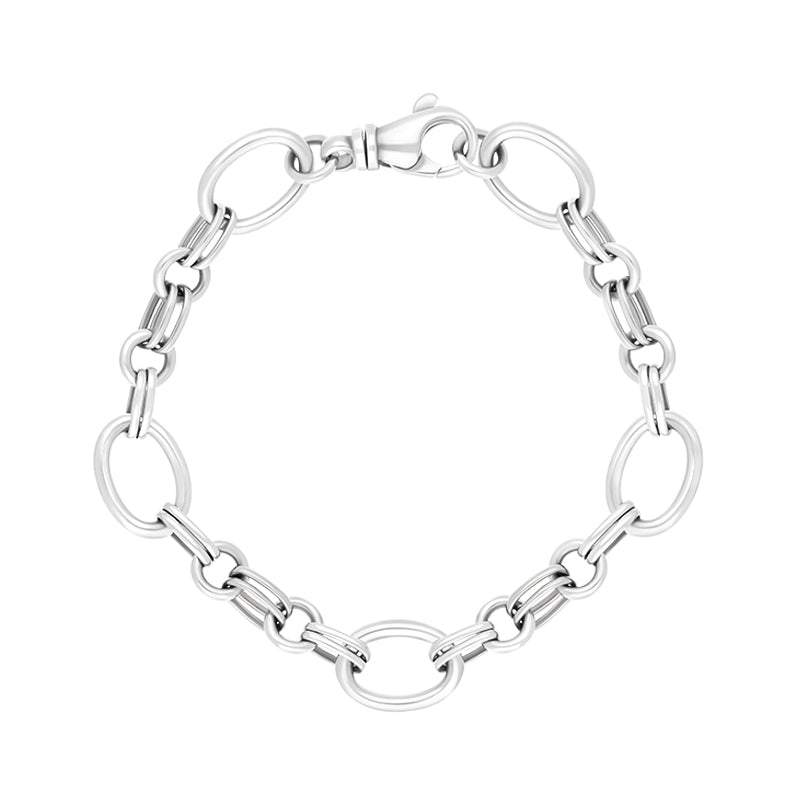 Sterling Silver Double Link Handmade Bracelet