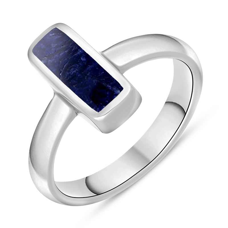 Sterling Silver Sodalite Dinky Oblong Ring