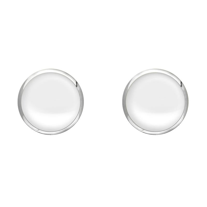 Sterling Silver Bauxite 6mm Classic Medium Round Stud Earrings