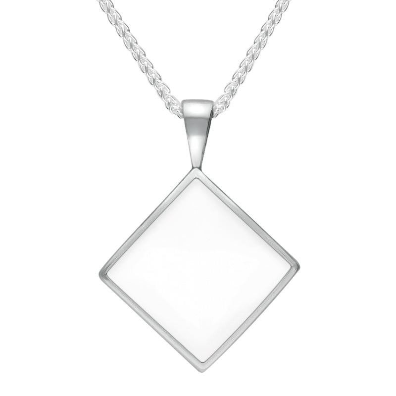 Sterling Silver Bauxite Small Rhombus Necklace - Silver