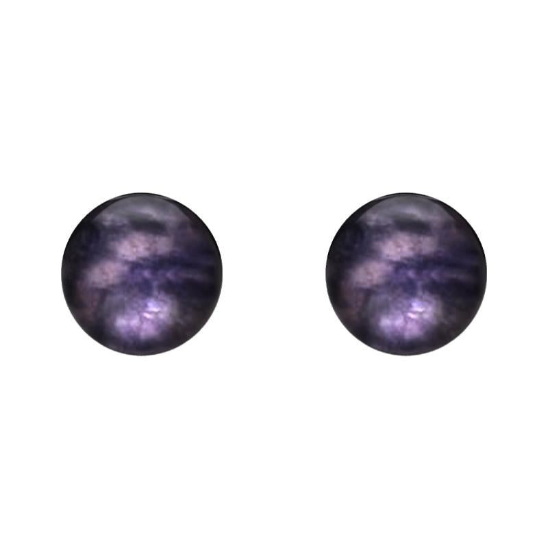Sterling Silver Blue John 6mm Ball Stud Earrings
