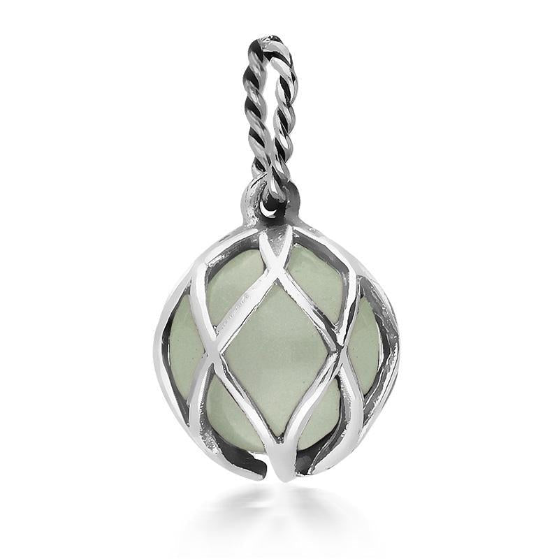 Sterling Silver Green Quartz Emma Stothard Silver Darling 10mm Float Charm