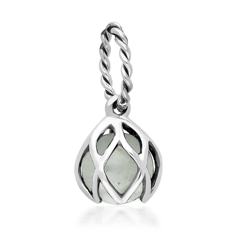 Sterling Silver Green Quartz Emma Stothard Silver Darling 6mm Float Charm