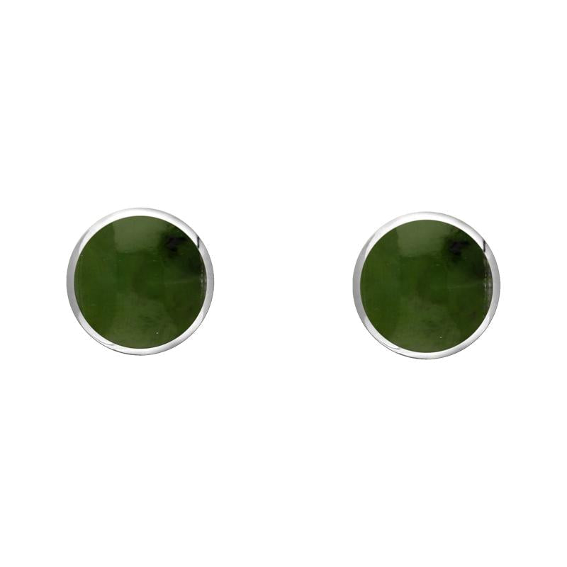 Sterling Silver Jade 4mm Classic Small Round Stud Earrings