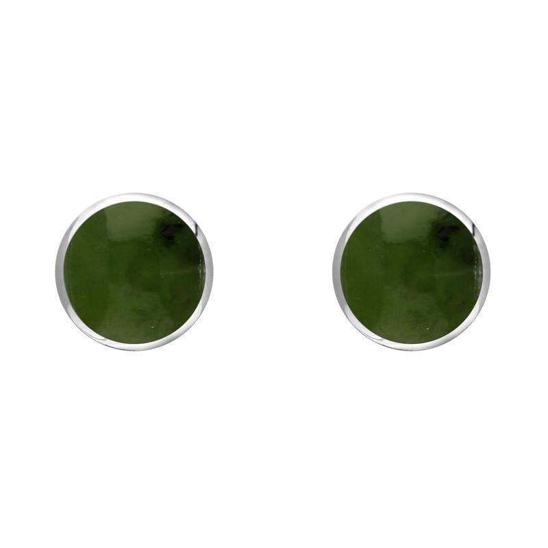 Sterling Silver Jade 5mm Classic Small Round Stud Earrings