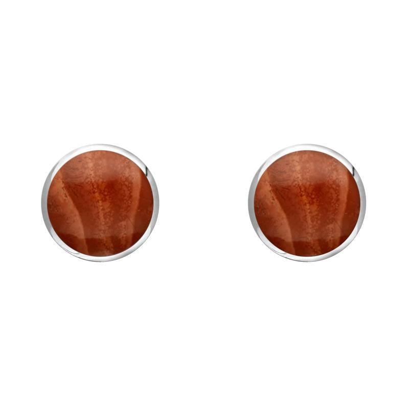 Sterling Silver Jasper 5mm Classic Small Round Stud Earrings