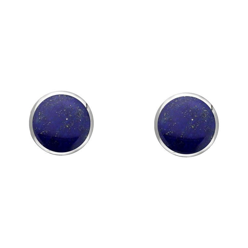 Sterling Silver Lapis Lazuli 4mm Classic Small Round Stud Earrings