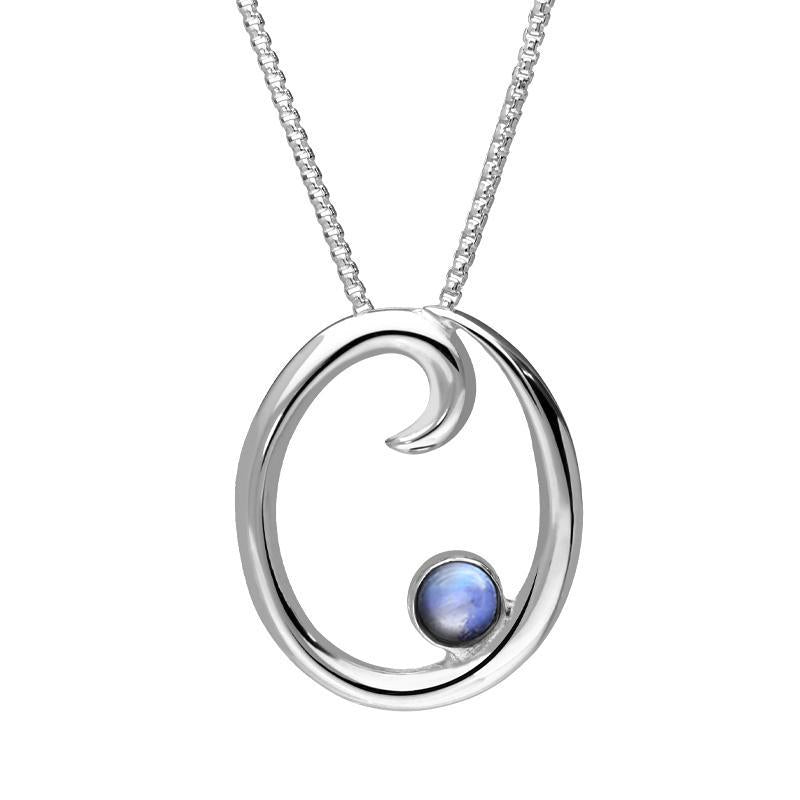 Sterling Silver Moonstone Love Letters Initial O Necklace - Option1 Value Silver
