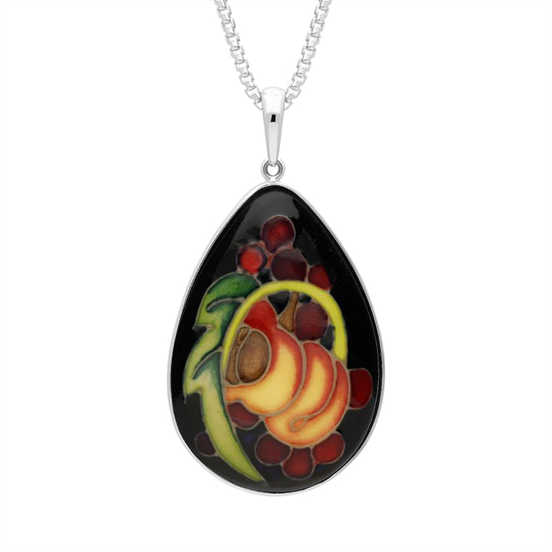 Sterling Silver Moorcroft Queens Choice Pear Necklace - Silver