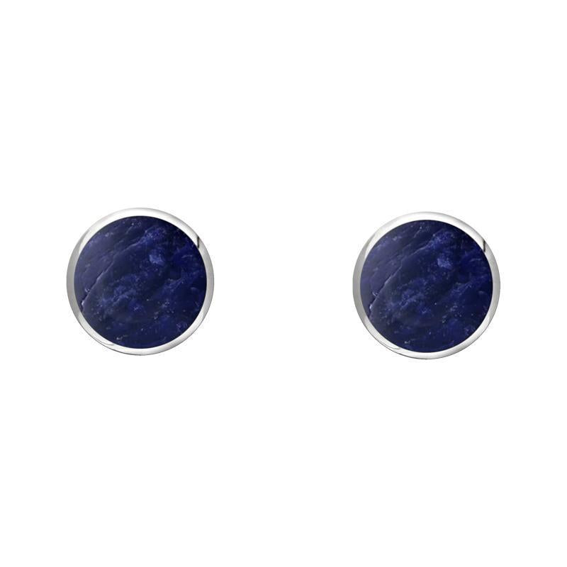 Sterling Silver Sodalite 4mm Classic Small Round Stud Earrings