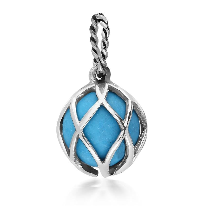 Sterling Silver Turquoise Emma Stothard Silver Darling 10mm Float Charm