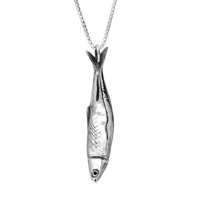 Sterling Silver Whitby Jet Emma Stothard Silver Darling Large Single Pendant