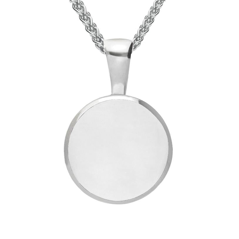Sterling Silver Bauxite Heritage Round Necklace - Silver