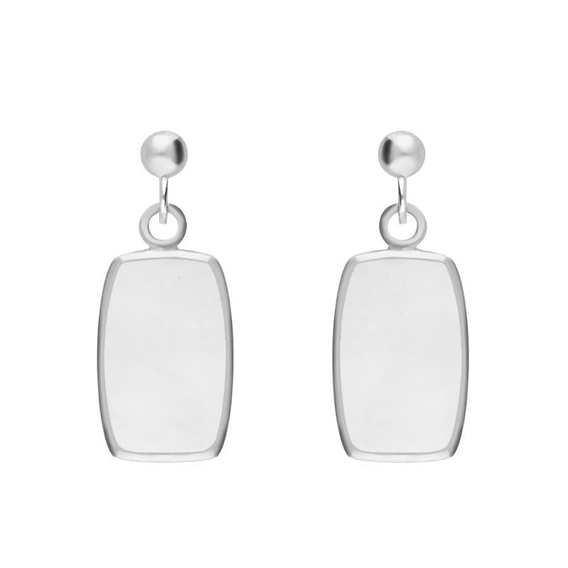 Sterling Silver Bauxite Dinky Barrel Drop Earrings
