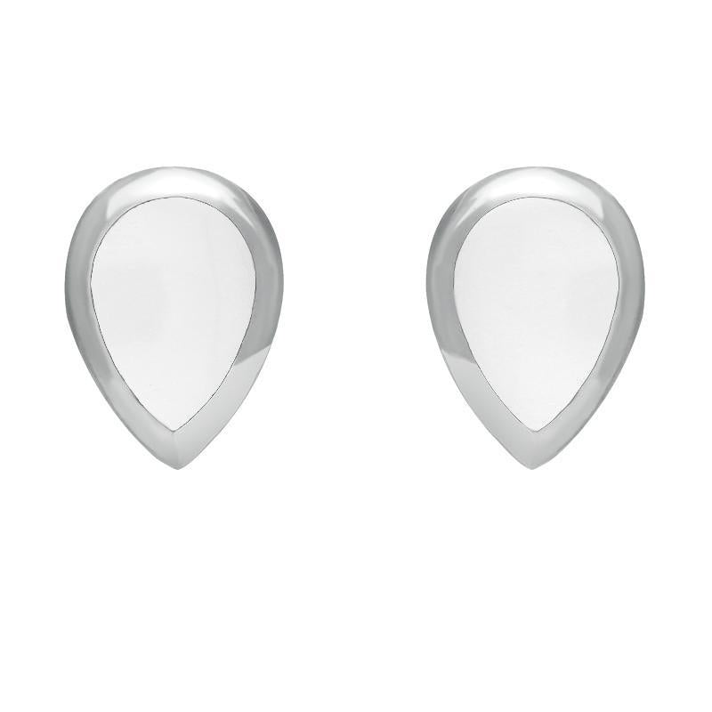 Sterling Silver Bauxite Dinky Teardrop Stud Earrings