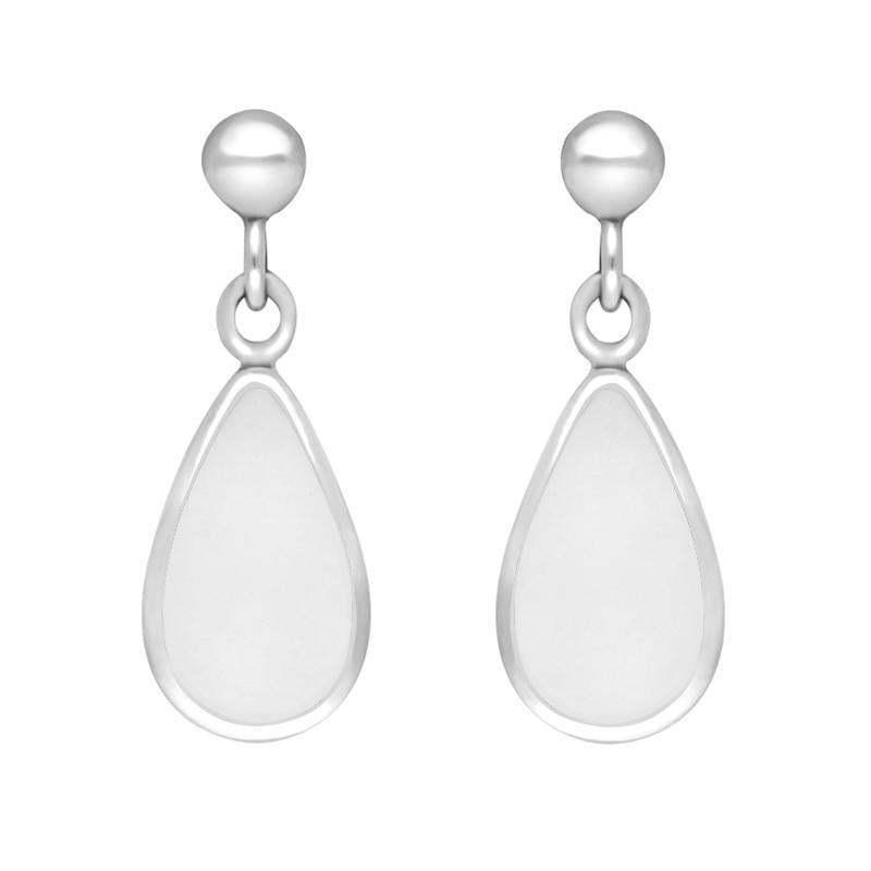 Sterling Silver Bauxite Drinky Tear Shaped Drop Earrings