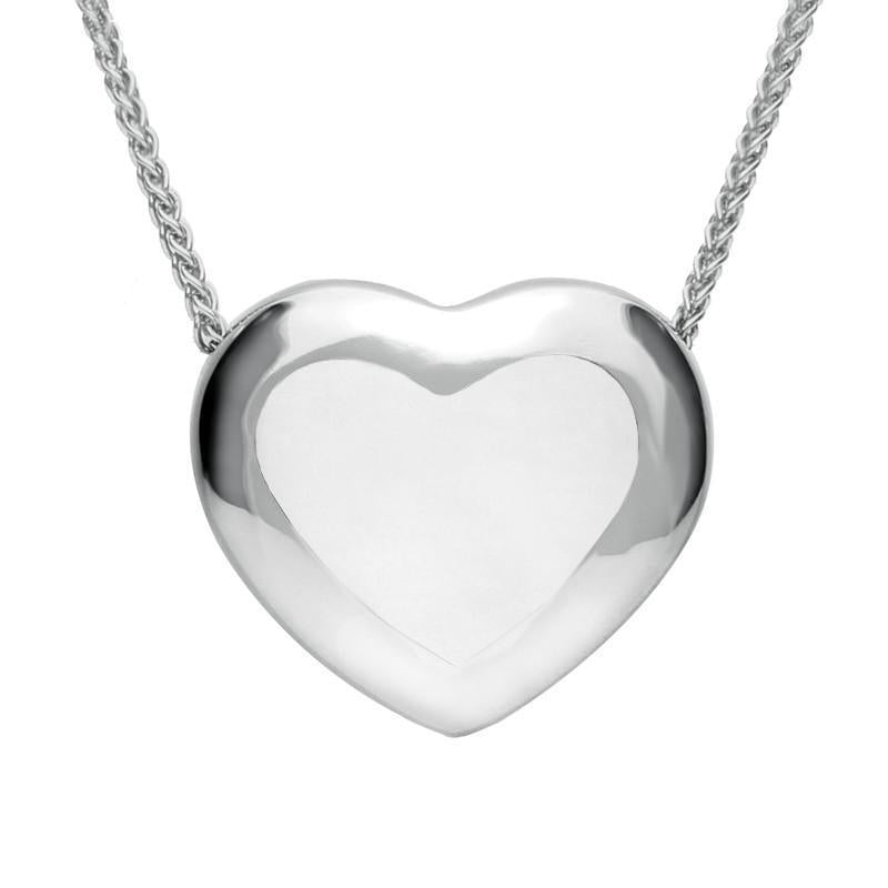 Sterling Silver Bauxite Framed Heart Necklace