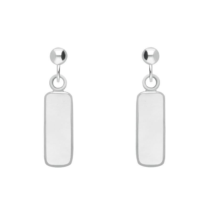 Sterling Silver Bauxite Oblong Drop Earrings