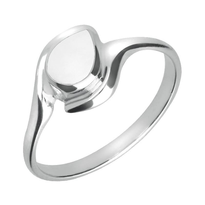 Sterling Silver Bauxite Offset Pear Ring