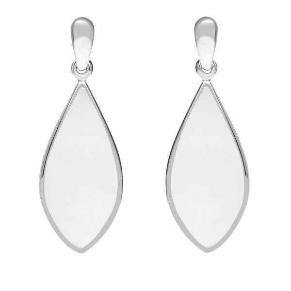 Sterling Silver Bauxite Pointed Pear Drop Earrings