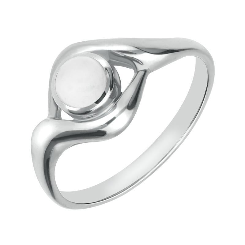 Sterling Silver Bauxite Round Twist Ring