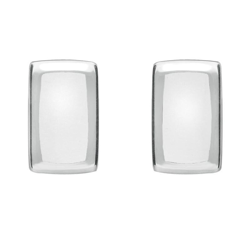 Sterling Silver Bauxite Small Oblong Stud Earrings