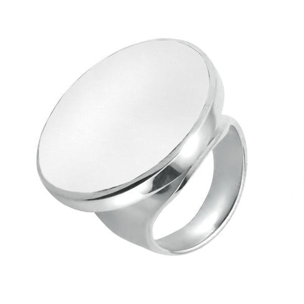 Sterling Silver Bauxite Small Round Ring