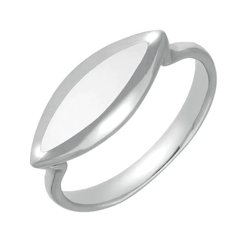 Sterling Silver Bauxite Toscana Side Marquise Ring