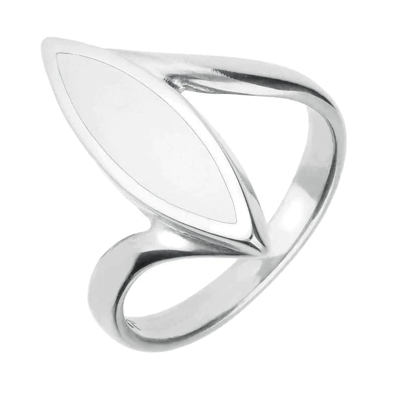 Sterling Silver Bauxite Toscana Twist Marquise Ring