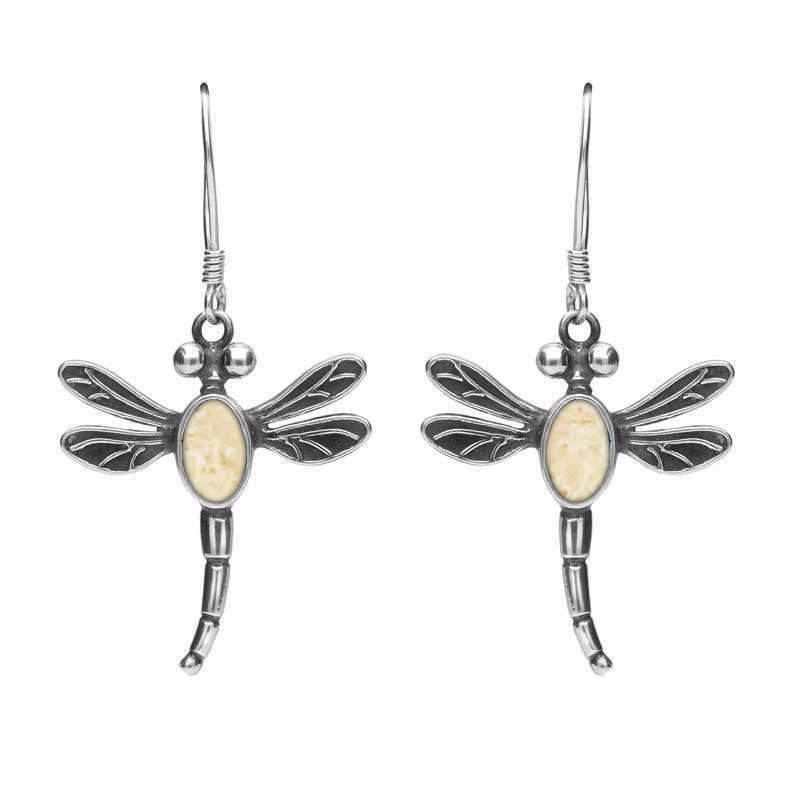 Sterling Silver Coquina Dragonfly Hook Earrings - Option1 Value Silver